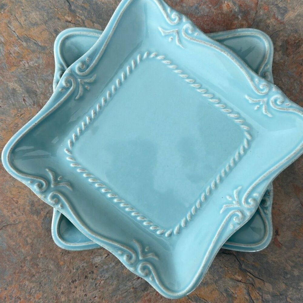 Southern Living at Home Gallery Collection Pacific Blue Dessert Plates Set of 2